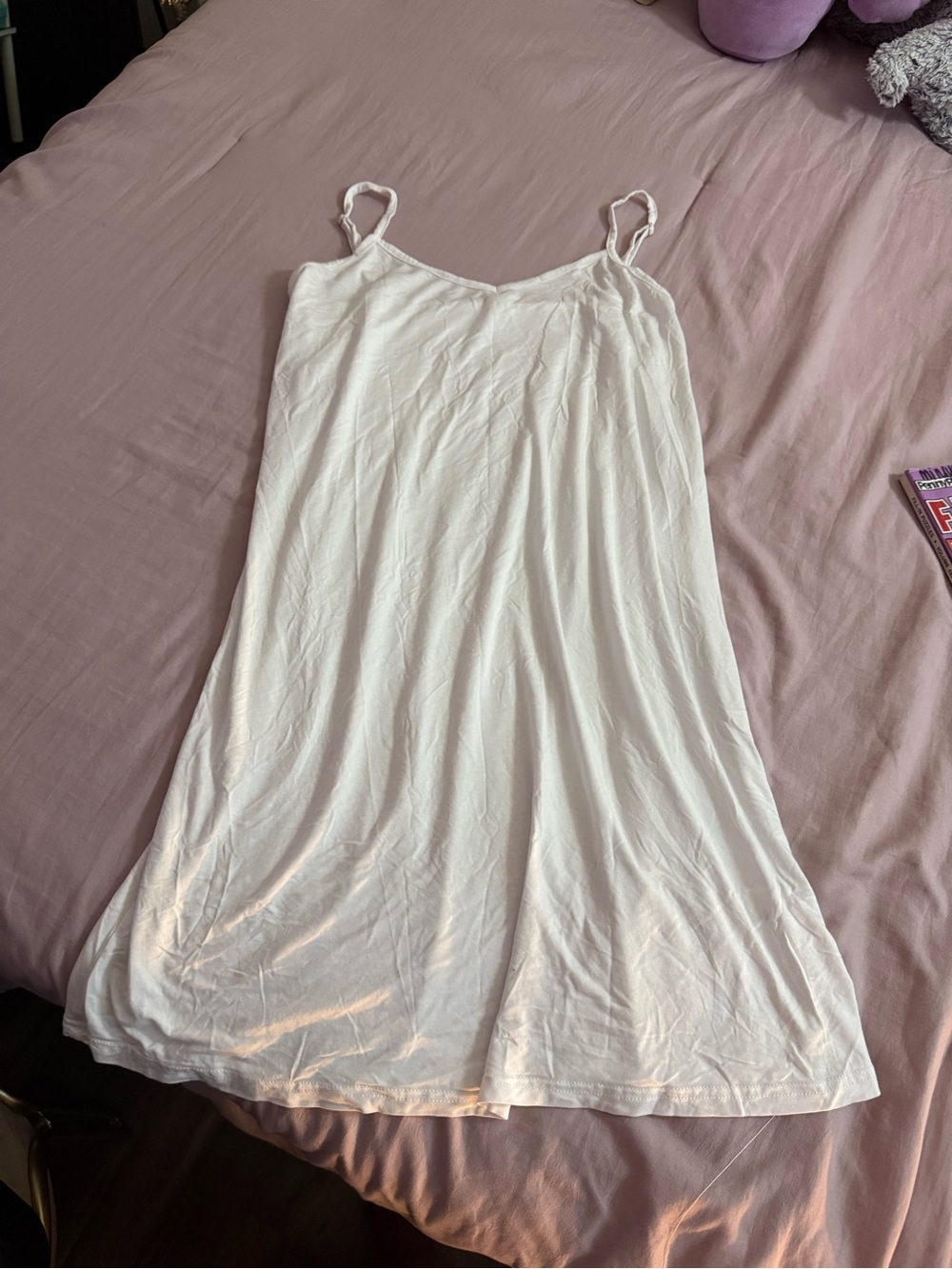 Women's White Slip Dress Camisole - Soft Lightweight Sleepwear